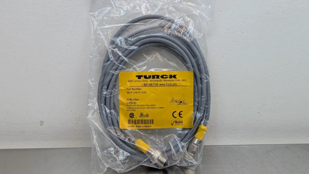 Turck RK 4T-3-RS 4T/S101 Actuator and Sensor Extension Cordset U-05192 4-Pin Str