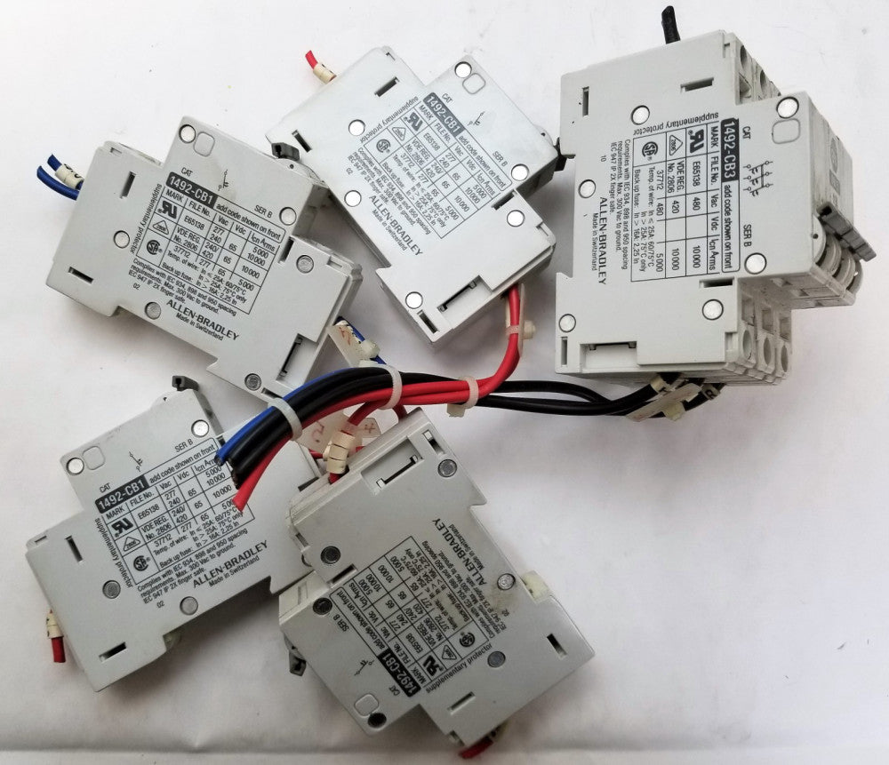 (4) 1492-CB1 (2-4A, 2-6A) And (1) 1492- CB3 16A Allen Bradley [A2BC]