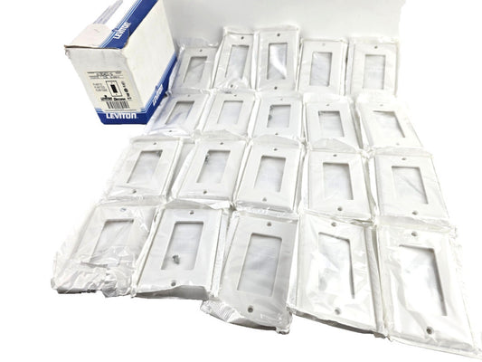20pcs Leviton 80401-W 1-Gang GFCI Decora Wallplete Faceplate White Plastic