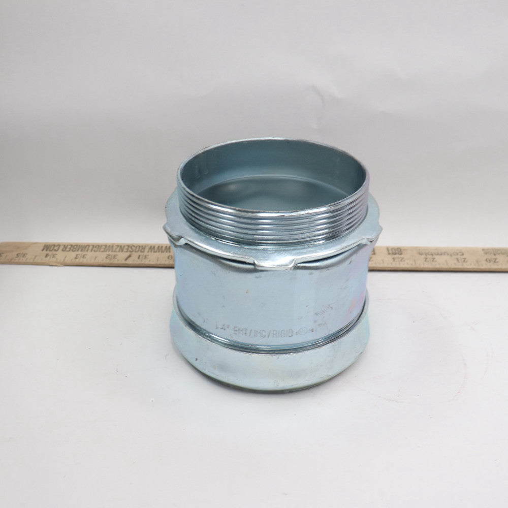 EMT Compression Connector Steel 4" 