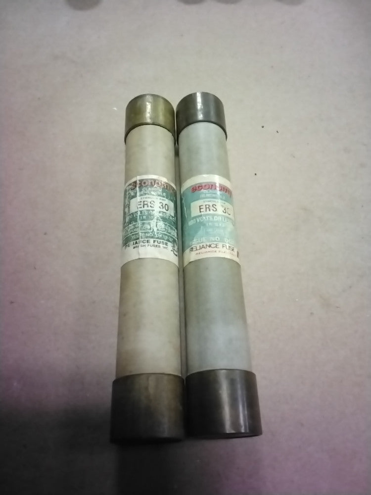 Economy ERS-30 Class H Renewable Fuse 600V, Lot of 2
