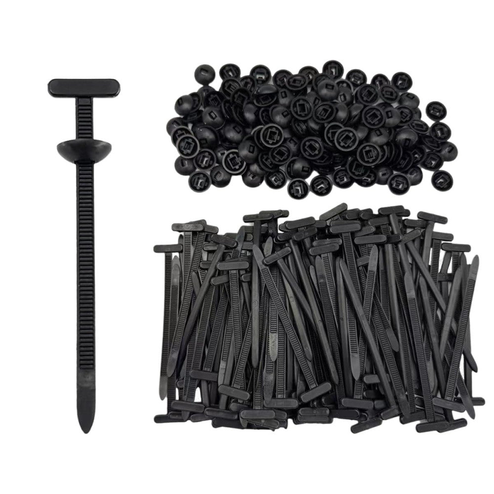 150Pcs Nylon Universal Cable Tie Buckle for Car, Automotive Zipper Clips, Plasti