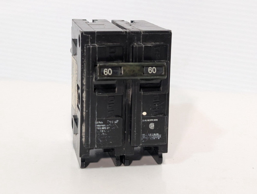 Lot of 2 Siemens Q260 Circuit Breaker, 2-Pole, 60-Amp, 120/240V, Type QP