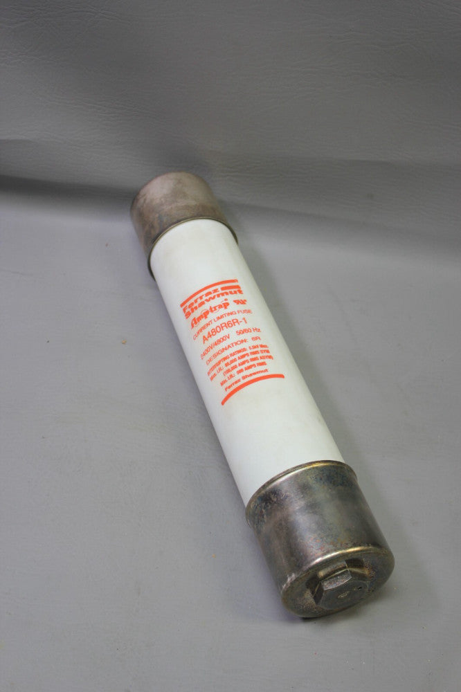 UNUSED GOULD SHAWMUT 2400V/4800V AMPTRAP CURRENT LIMITING FUSE A480R6R-1