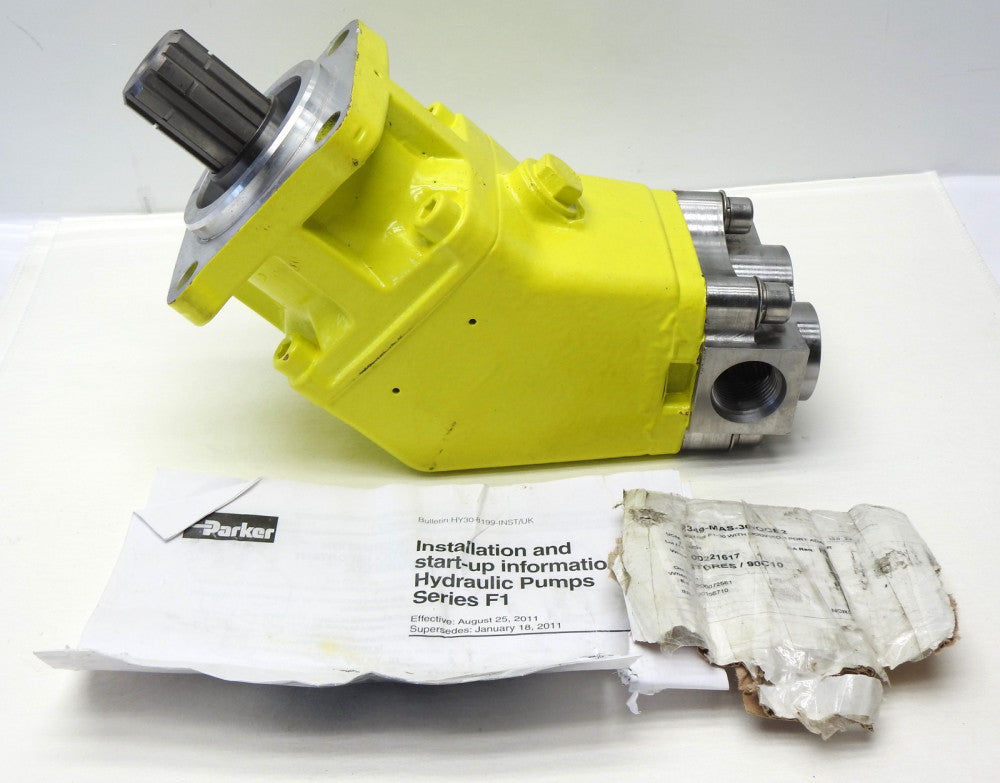 GENUINE Parker F1-30 Hydraulic Motor w/ Modified 4 Port Adapter Bent Axial F1 30