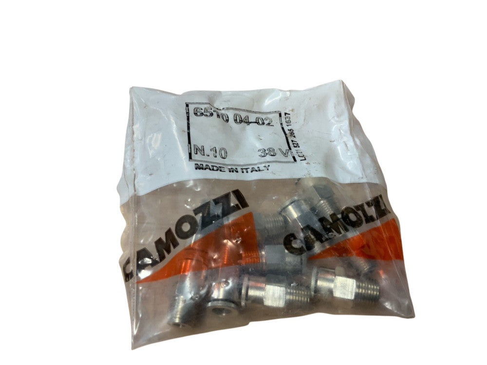 CAMOZZI 6510 04-02 65100402 Pack of 10 Male Push In 1/4″ Tube x 1/8″ NPTF