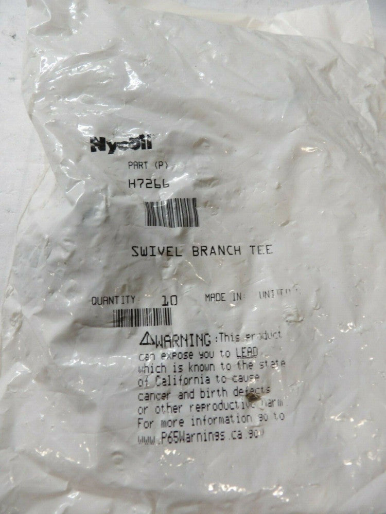 10) NEW NYCOIL 3/8" SWIVEL BRANCH TEE CONNECTOR FITTING H7266 *PACK OF 10