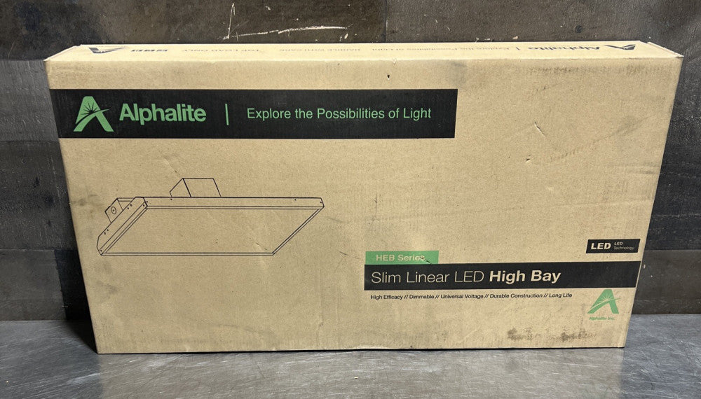 Alphalite 2ft LED Linear High Bay Light - 5000K, 155W=400W, 120/277V Nos Surplus