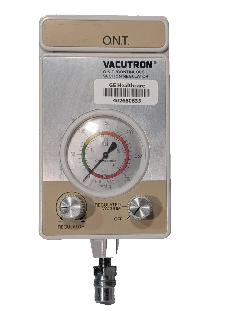 Chemetron Vacutron O.N.T. Continuous Suction Regulator device with gauge