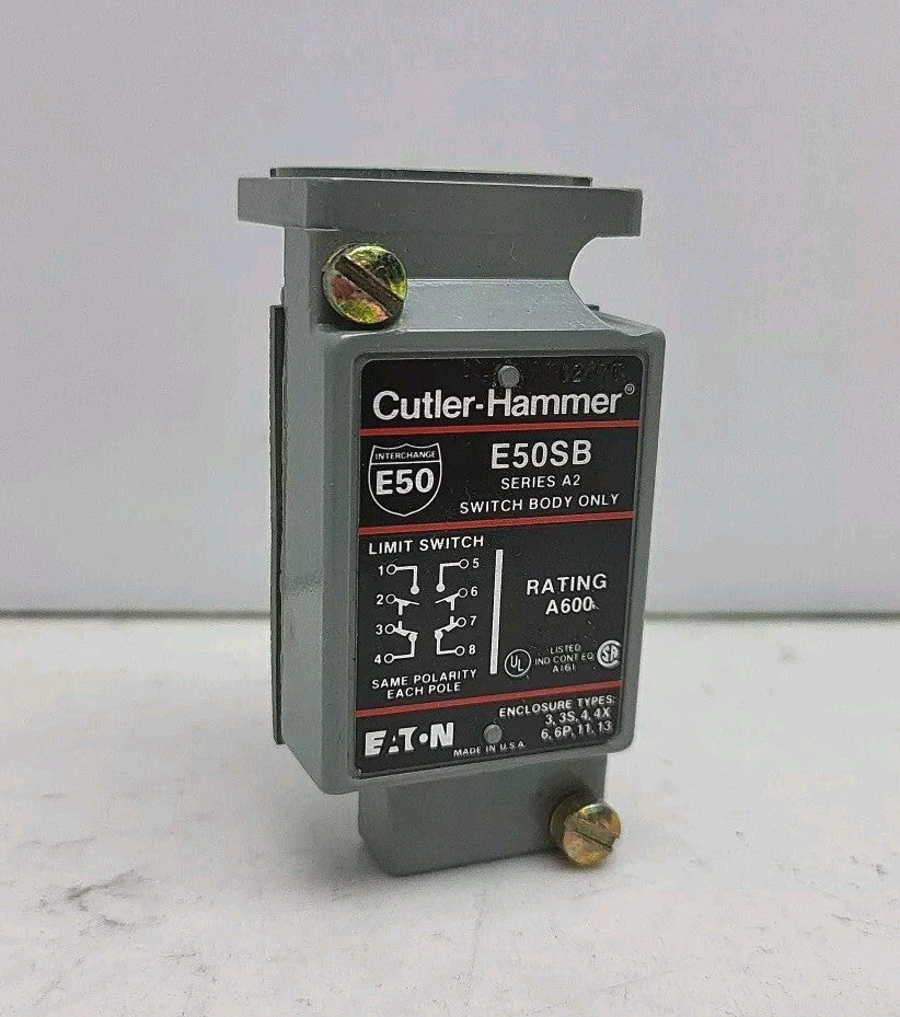 Eaton Cutler Hammer E50SB Eaton Limit Switch Body Ser A2 600 Vac Max Nema A600