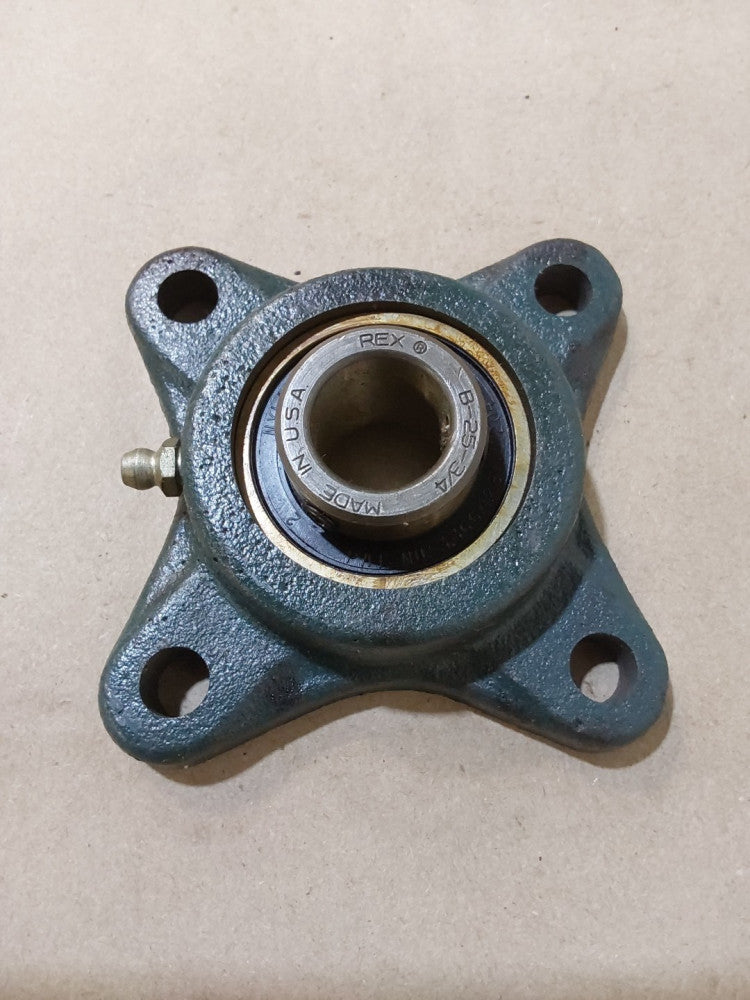 REX B-25-3/4 Ball Bearing 2-Bolt Flange 3/4" NOS