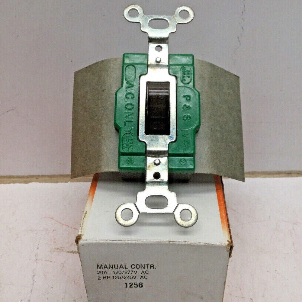 Pass & Seymour 1256 SW Manual Controller 30A 120V Momentary Contact DPDT, Brown