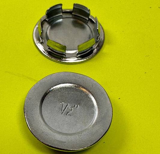 1/2 id. Metal Zinc Plated Snap In Plugs (Lot of 17) - New Fast Ship