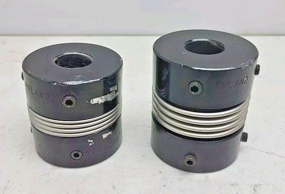 2 Pack Ruland Aluminum Flexible Coupling Set Screw 3/4" / 7/8"Bore Used See Pic