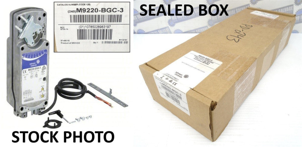 JOHNSON - M9220-BGC-3 - 90° ACTUATOR - 24v AC/DC 177lb-in On 150 sec/Off 20 sec