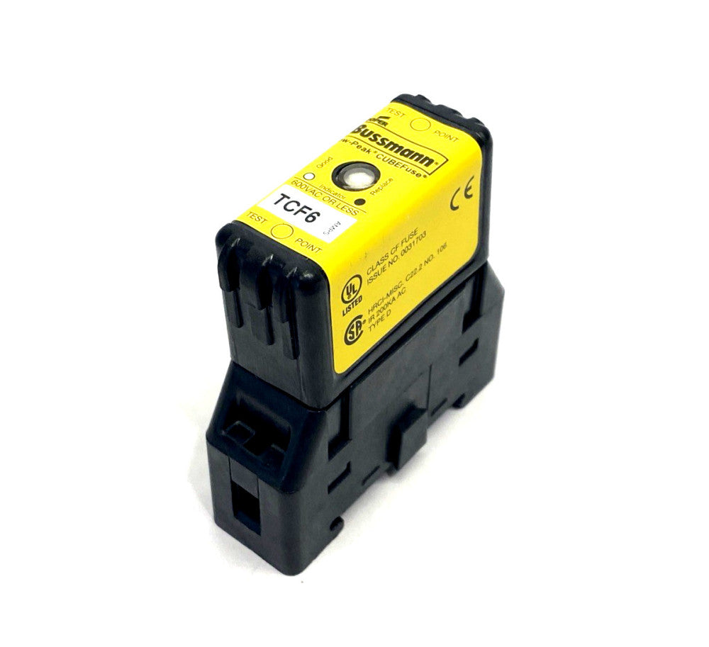 Bussmann TCF6 Class CF Cube Fuse 6A & TCFH30N Base