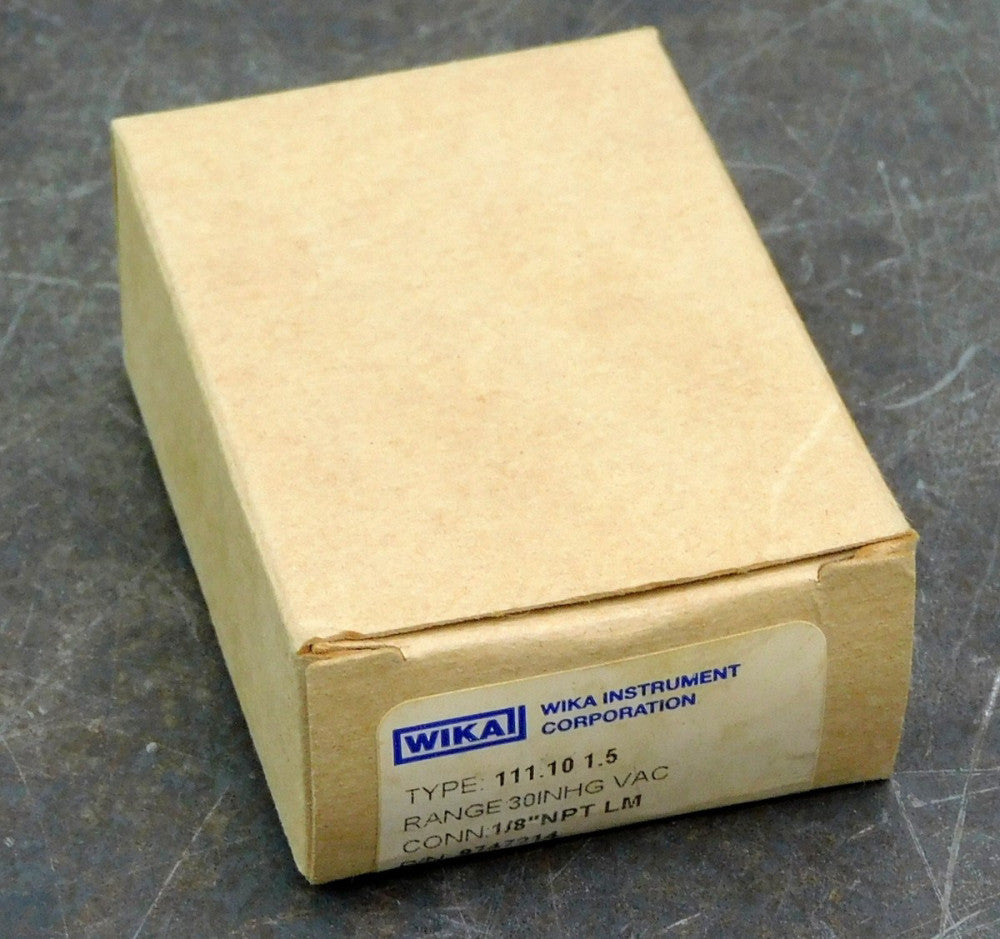Wika 9747214 Vacuum Pressure Gauge 111.101.5 30 inHG 1/8" NPT 1-1/2" Face