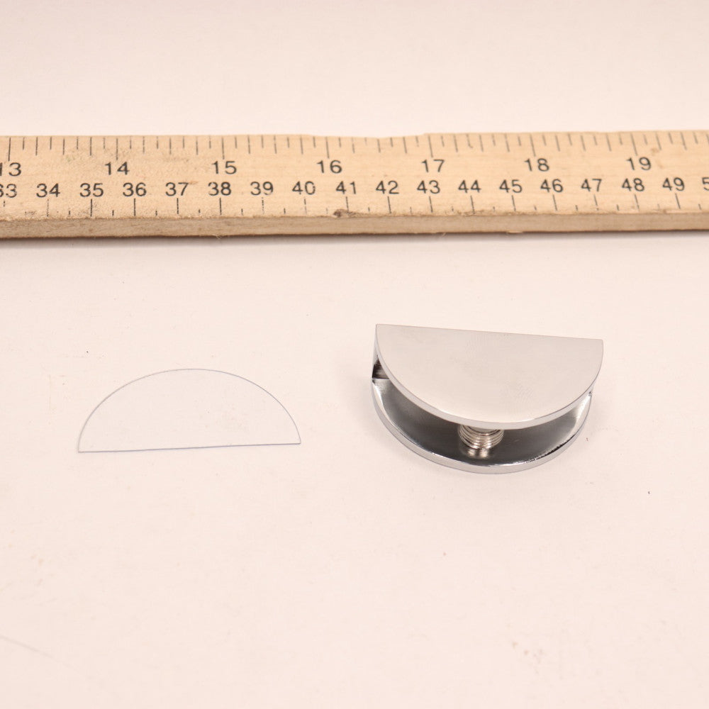 CRL Rounded Glass Shelf Clamp Solid Brass Chrome Finish FA12CH