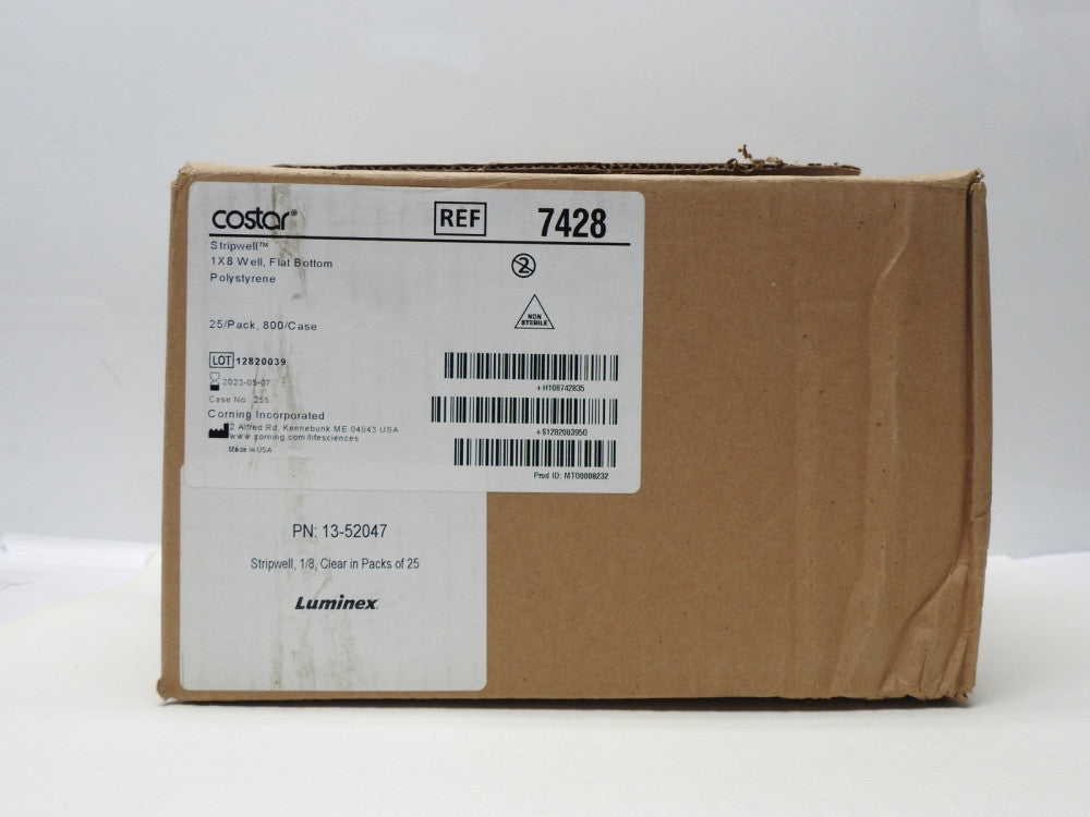 800/case - Costar 7428 Corning Stripwell 1x8 Well Flat Bottom, Polystyrene NEW