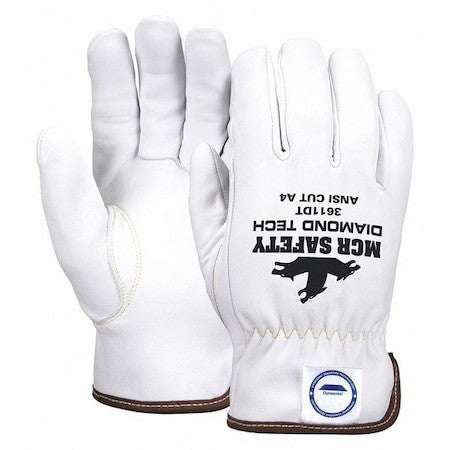 Mcr Safety 3611Dtxxl Leather Cut-Resistant Gloves, Shirred Slip-On Cuff,