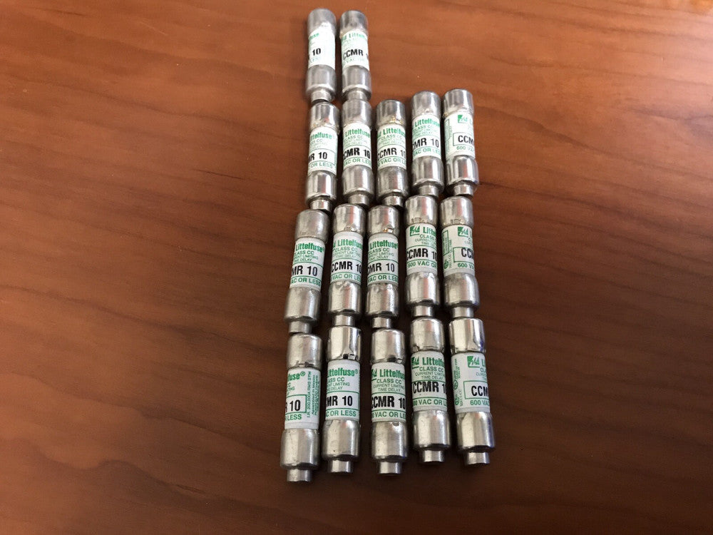 (Lot of 17) Littelfuse CCMR 10 Class CC Fuse 10A 600Vac