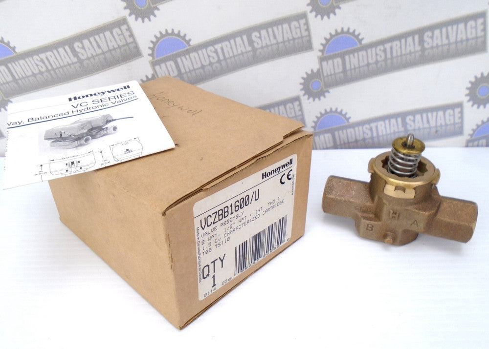HONEYWELL - VCZBB1600-U - 1/2" FNPT 2-WAY Cartridge Cage Valve - (NEW in BOX)