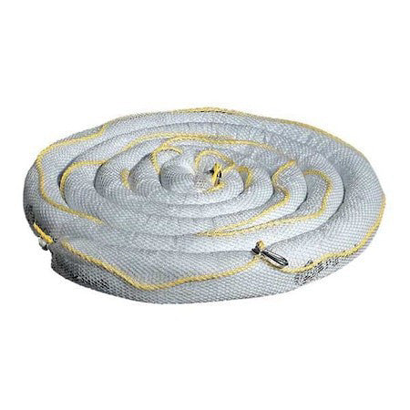 Pig Bom407 Sorbent Boom, 16 Gal Vol Absorbed Per Pkg, 3 In X 20 Ft, Oil, White,