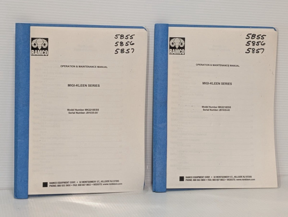 Ramco Operations and Maintenance Manual for MK2218ESS Migi-Kleen System