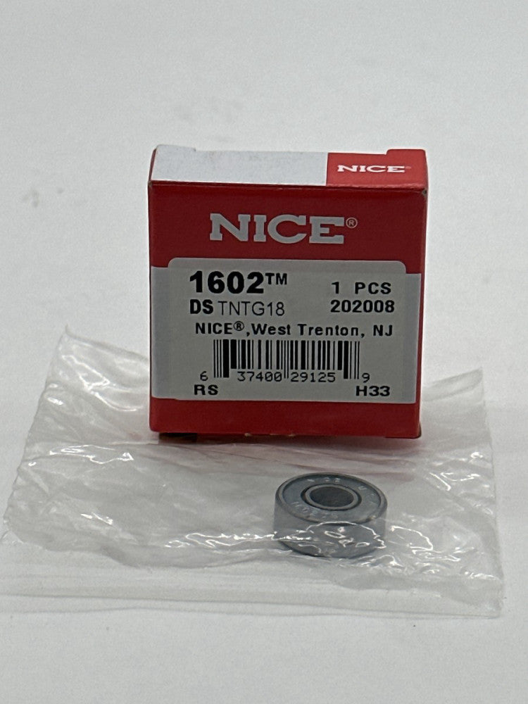 Nice 1602DS Ball Bearing 1/4" ID, 11/16" OD, 1/4" Wide 