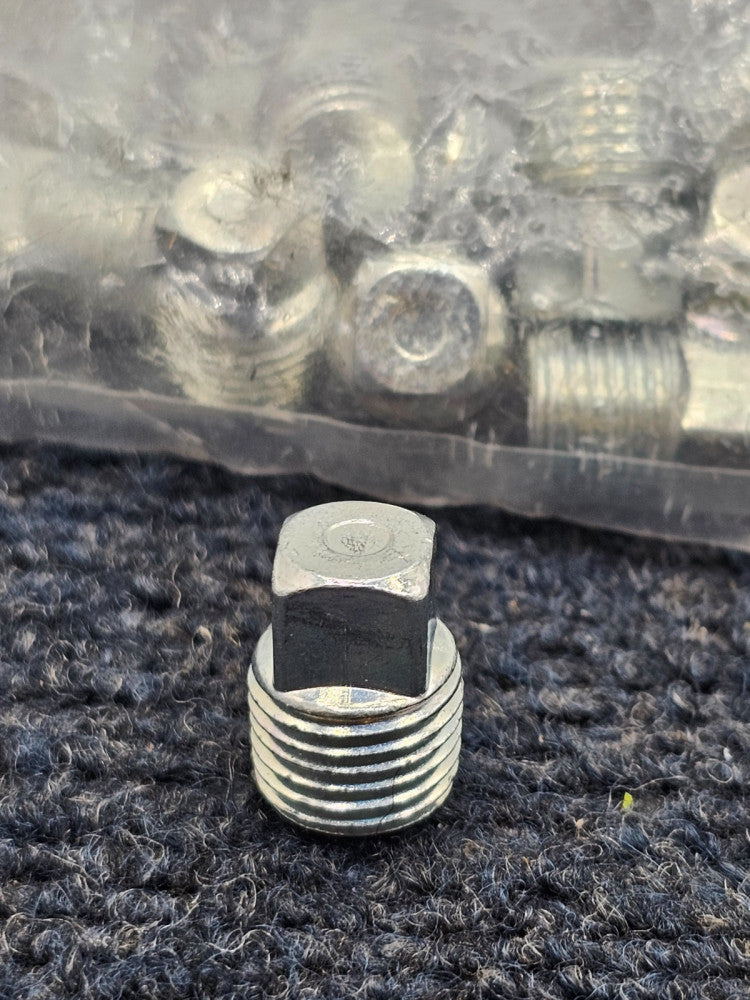 (20 PIECES) Hosepower-North Tucs 66671: 1/4 Zinc Plated Square Head Steel Plugs