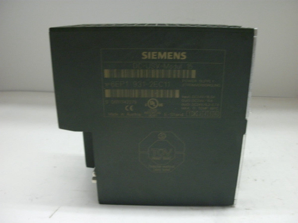 SIEMENS 6EP1 931-2EC11 POWER SUPPLY DC-USV-MODUL 15 24V DC