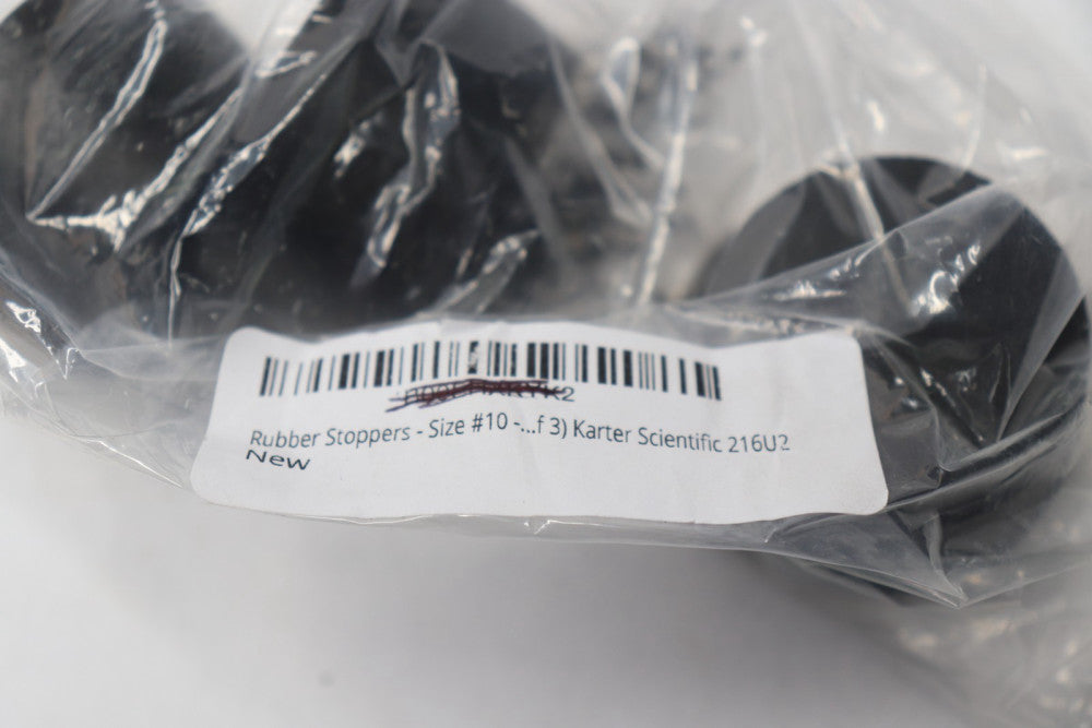 (3-Pk) Karter Scientific Stoppers Rubber Size # 10 216U2