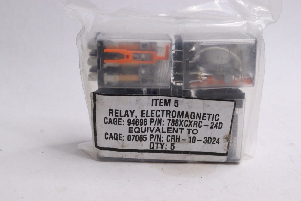 (5-Pk) Line Electric Plug In Relay 11 Pin 10 Amp 24V Coil 788XCXRC-24D