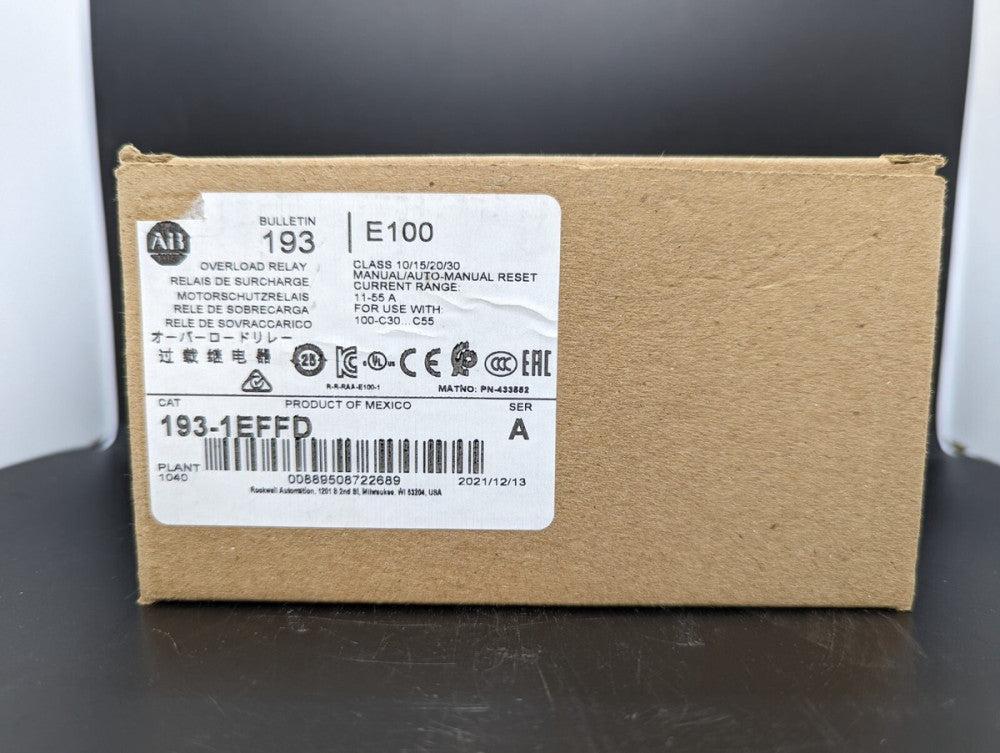 Allen Bradley 193-1EFFD Overload Relay 11-55A NEW IN BOX USA