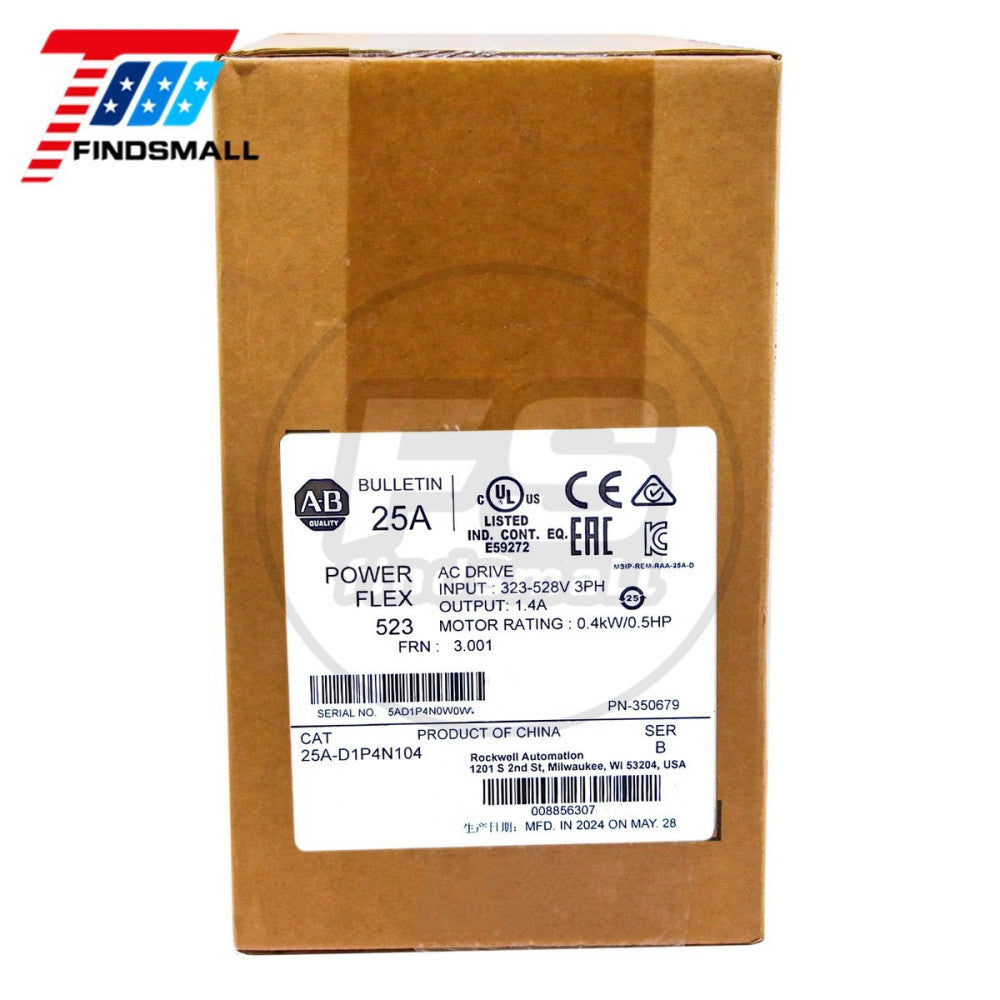 2024 New Sealed Allen Bradley 25A-D1P4N104 /B AC Drive 0.4kW 0.5Hp