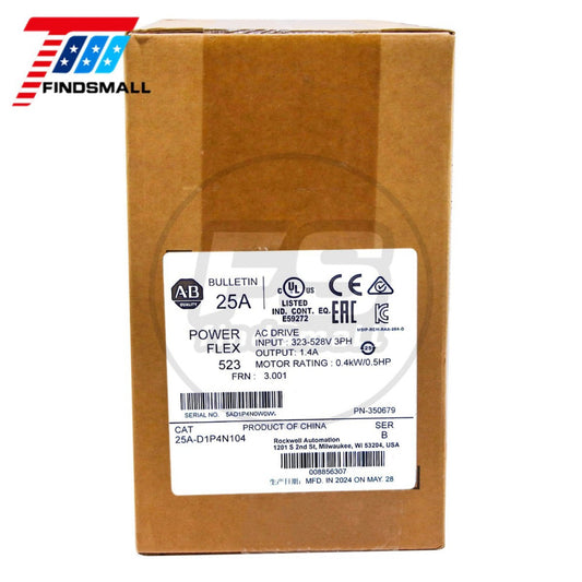 2024 New Sealed Allen Bradley 25A-D1P4N104 /B AC Drive 0.4kW 0.5Hp