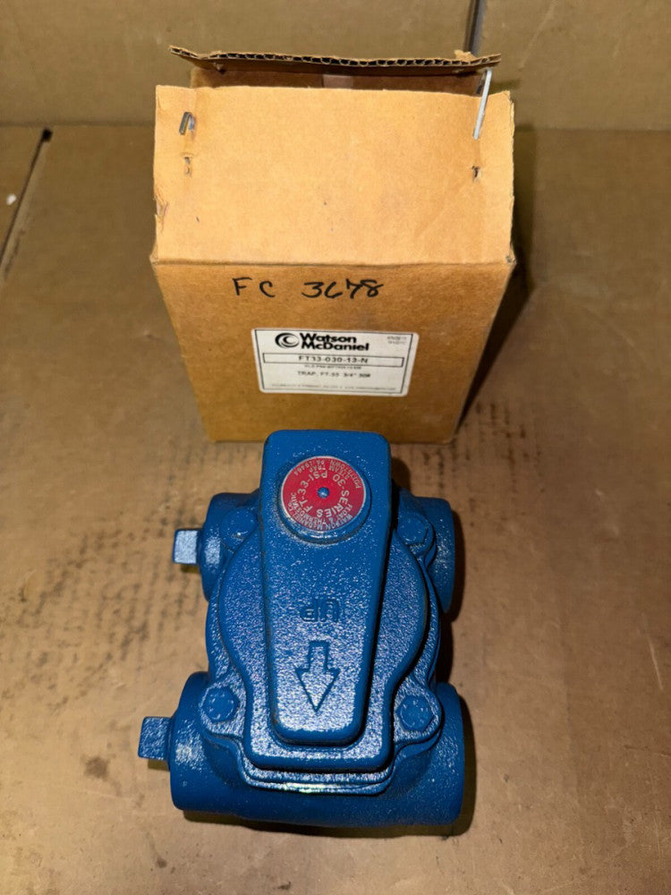 WATSON MCDANIEL FT33-030-13-N 3/4" THERMOSTATIC STEAM TRAP, SERIES-FT-33, NEW-OB