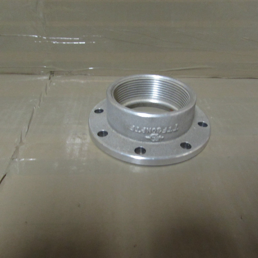 PT, TTF30NPTM, ALUMINUM HARDCOAT 3" FLANGE ADAPTER X 3" FEMALE NPT, N/NIB! MO!!