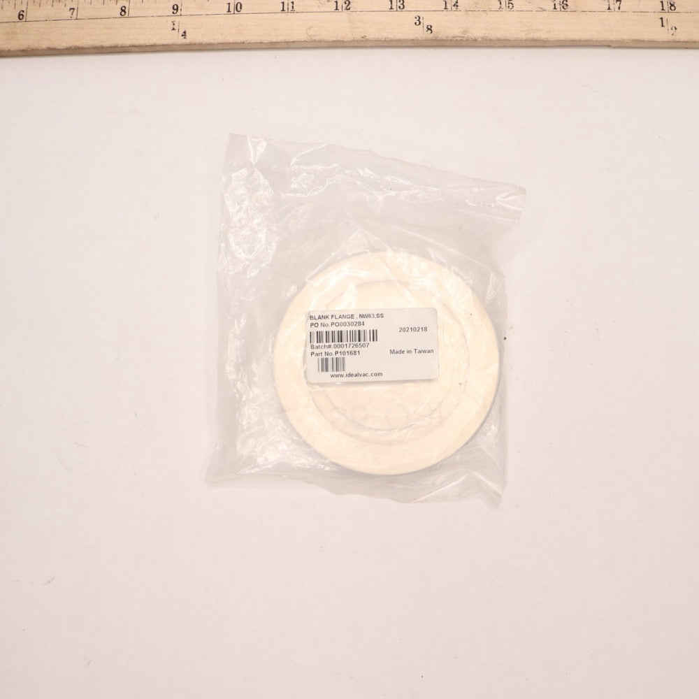 Idealvac Blank Flange Claw Clamp Type Flange Stainless Steel Size 63 P101681