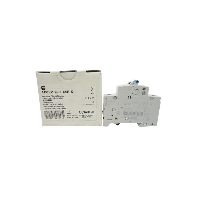 ALLEN BRADLEY 1492-D1C005 SER. D 277V 0.5A NSMP