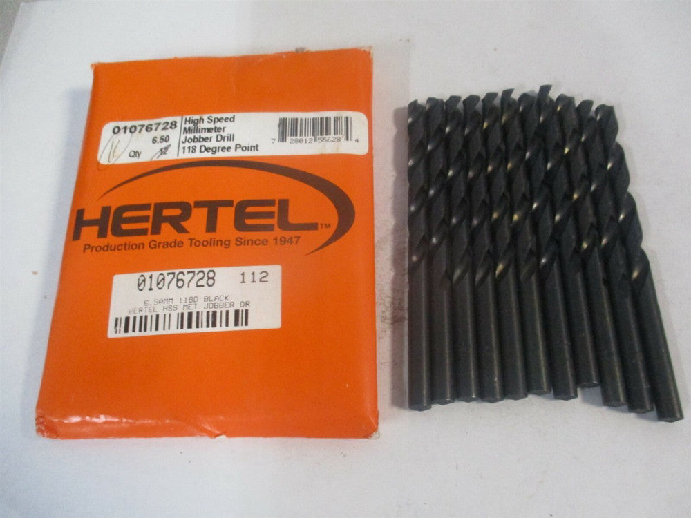 (301 6.50) 6.5mm x 105mm OAL 118° High Speed Steel Jobber Drill - Pack of 11
