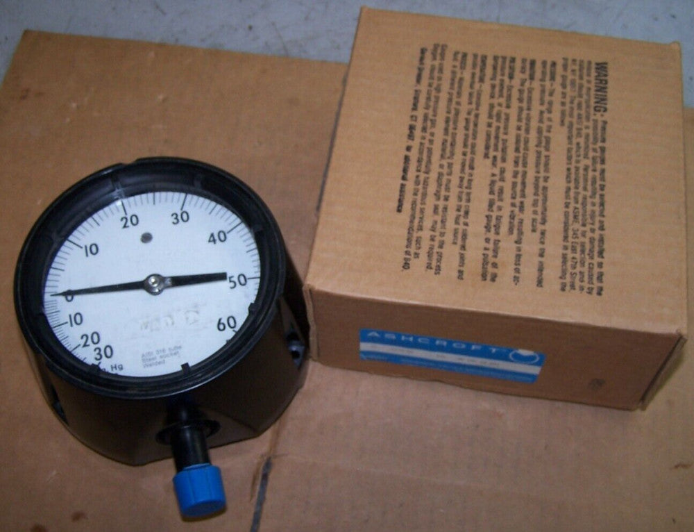 ASHCROFT DURAGAUGE PRESSURE GAUGE DIAL 30 IMV/60 PSI 451279RS04L30IMV60PSI