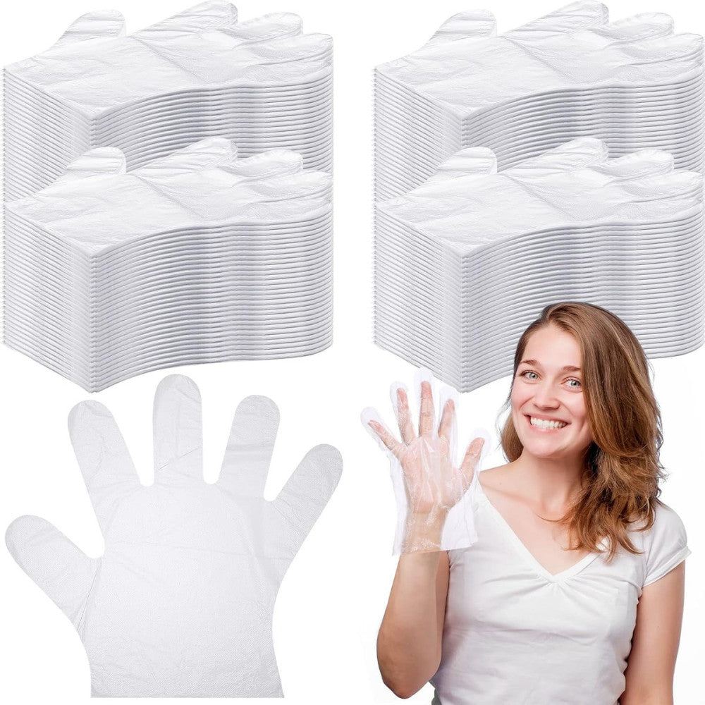 Hoolerry 2000 Pcs Disposable Plastic Gloves for Cooking Food Prep Clear Service 