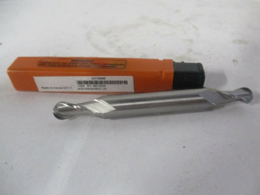 (E211201801) 9/32" x 9/16" x 3/8" x 3-1/8" OAL 2 Flute HSS Spiral Ball End Mill 