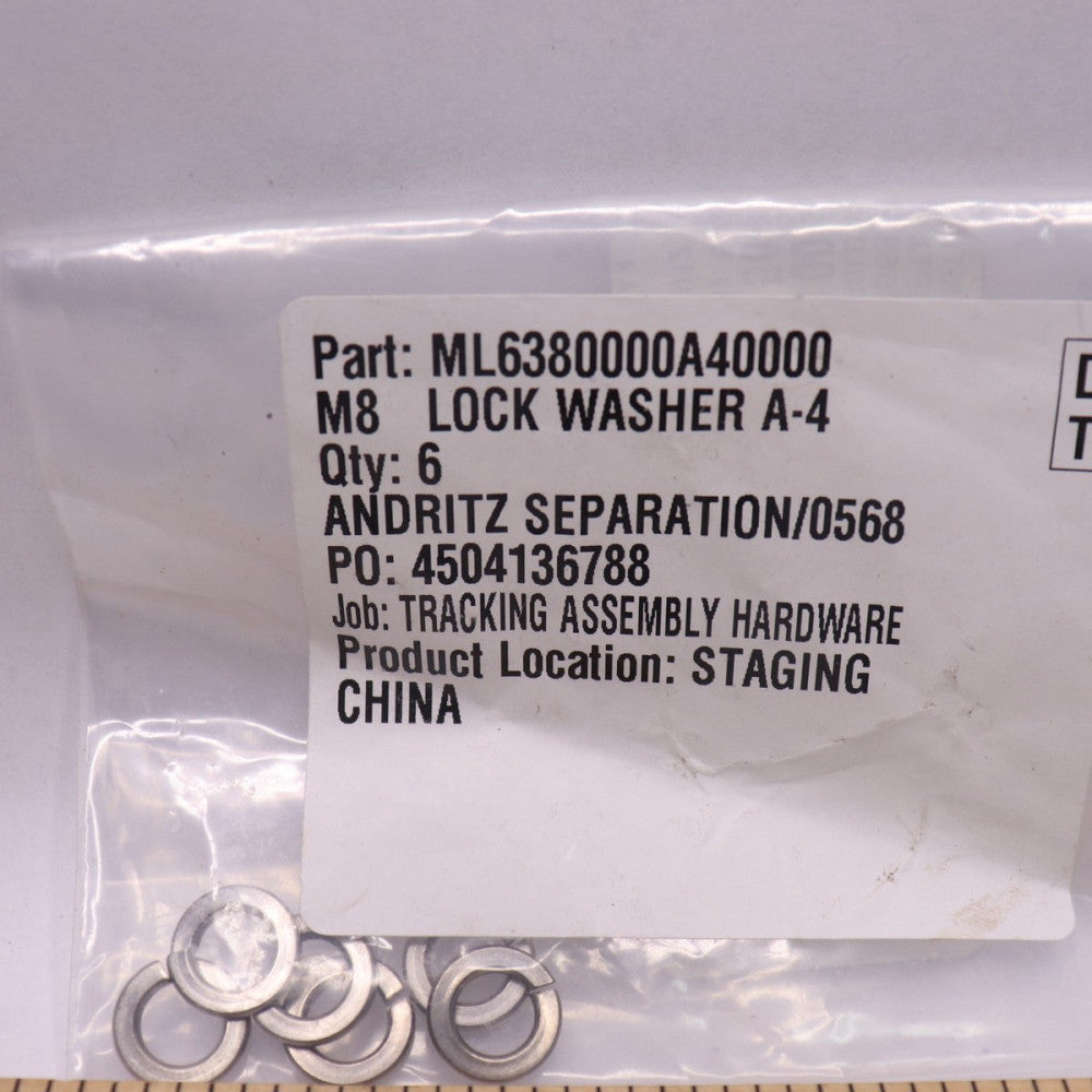 (6-Pk) Split Lock Washers A4 316 Stainless Steel M2 ML680000A40000