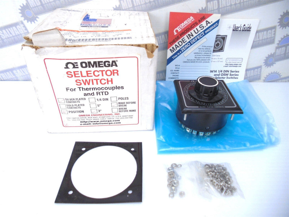 OMEGA - OSW3-20 - 20 Position 3" ROTARY SELECTOR SWITCH THERMOCOUPLES 2-Pole