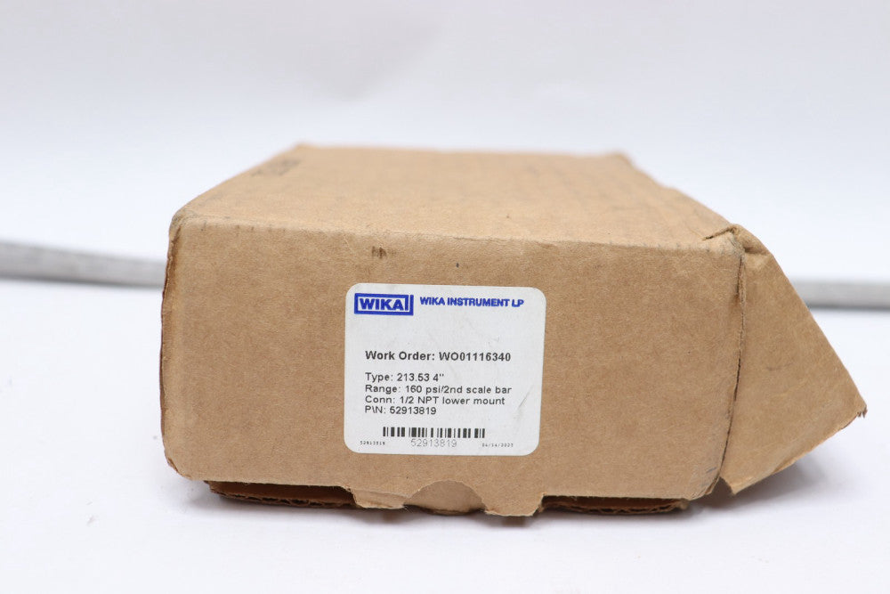 Wika Lower Mount 2nd Scale Bar 160 PSI x 1/2" x 4" 52913819