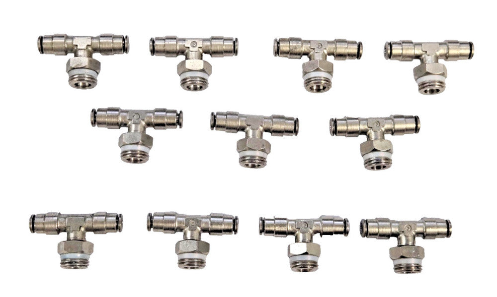 CAMOZZI PUSH IN FITTING SWIVEL BRANCH TEE-5MM TUBE-1/4 THREAD *LOT OF 11*
