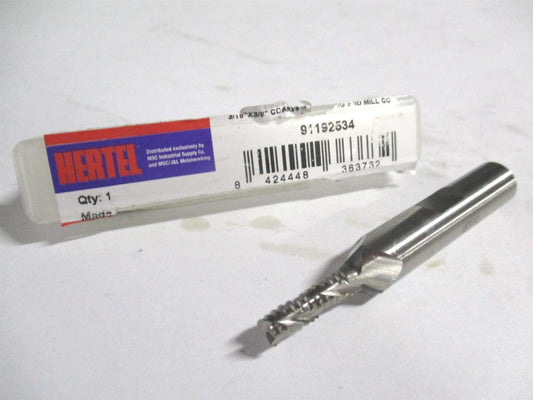 (36373) 3/16" x 1/2" x 3/8" x 2-3/8" OAL Cobalt 3 Flute Roughing Square End Mill