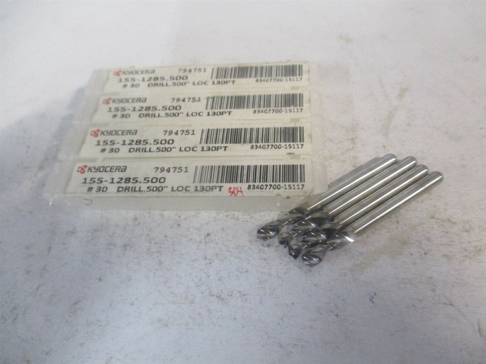 Kyocera (83407700-15117) #30 1/8" Regular Spiral Circuit Board Drill Bit - Qty 4